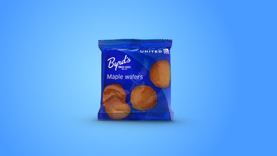 The Byrd Cookie Company Maple Wafer, created especially for United Airlines