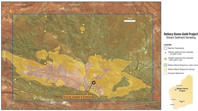 Figure 4: Bellary Dome Gold Project – Stream Sediment Sampling (CNW Group/Pacton Gold Inc.)