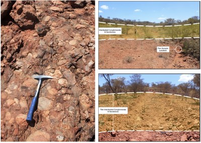 Figure 6: Bellary Dome Project – Identified Conglomerate Horizon (CNW Group/Pacton Gold Inc.)