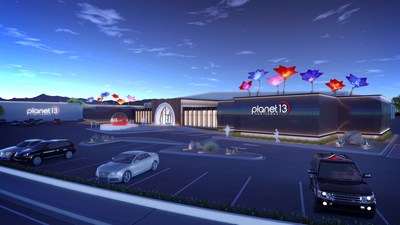Planet 13 Superstore, located close to the Las Vegas strip, is expected to be the largest cannabis entertainment complex in the world. (CNW Group/Planet 13)