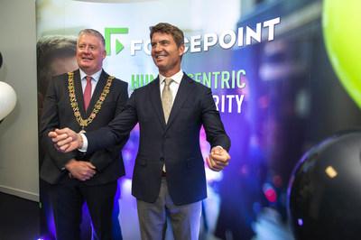 Councillor Mick Finn, Lord Mayor of Cork and Matt Moynahan at today’s Forcepoint Centre of Excellence office opening in Cork