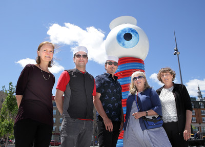 Inauguration de l'œuvre d'art éphémère Les Gardiens, à Québec et à Lévis