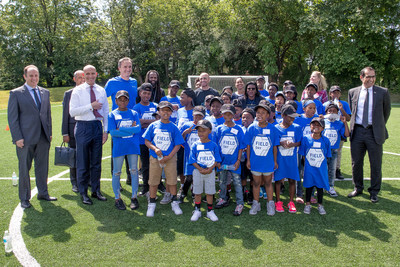 Ambassador Yousef Al Otaiba visited the Glenville Community Soccer Field at Franklin D. Roosevelt (FDR) Academy.  In 2017, the UAE Embassy and the Cleveland Clinic Foundation, through their expansive work with the Cleveland Metropolitan School District (CMSD), donated funds for the construction of the field.  The funds also support ongoing sports programming at the school.