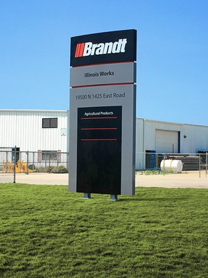 Brandt sign in Bloomington (CNW Group/Brandt Tractor Ltd.)