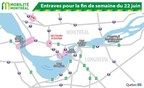 Principales entraves sur le réseau routier de la région de Montréal ce soir et la longue fin de semaine de la fête nationale