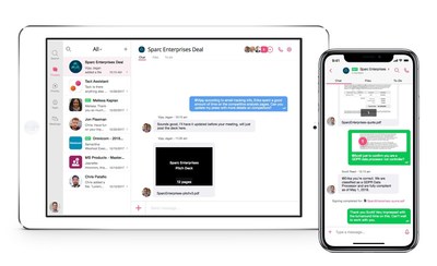 The Tact.ai Intelligent Workspace creates deal rooms controlled by the seller. Blending chat, voice and video messages, live meetings, document markups, to-do's, approvals, and e-signatures, the Workspace is available on any device.