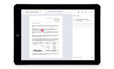 The Tact.ai Intelligent Workspace includes e-signature functionality so sellers don't have to resort to email to finalize contracts and close deals. The Workspace allows sellers to engage with customers, partners and other external parties.
