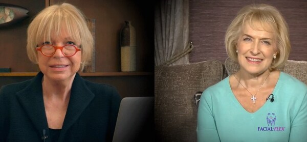 Linda Hellings, CEO of Facial Concepts and Rosemary Conley (exclusive Facial-Flex® distributor for the UK)