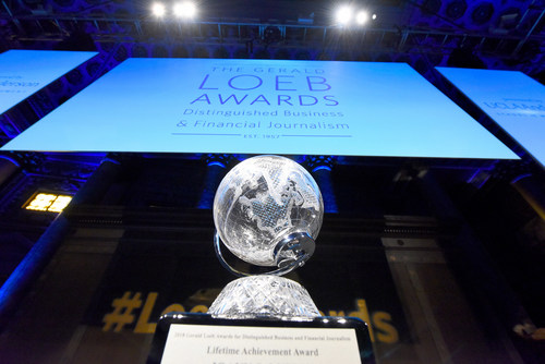 Lifetime Achievement Award  at the 2018 Gerald Loeb Awards Ceremony on June 25, 2018