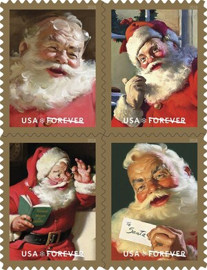 U.S. Postal Service to Issue Classic Santa Stamps this Christmas