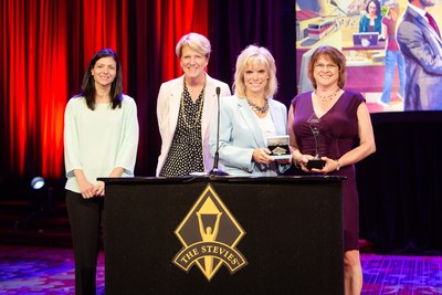 Stevie® Award Presentation to Upsher-Smith. Left to right: Daina Basile (Kovak-Likly Communications), Elizabeth Likly (Kovak-Likly Communications), Jennifer Colvin (Upsher-Smith), Carol Weeklund (Upsher-Smith)