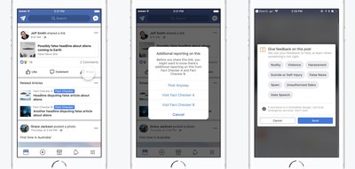 Facebook Canada launches third-party fact-checking program, which will provide Canadians with more context on the stories they see on Facebook and inform them if a story they shared has been rated as false. (CNW Group/Facebook Canada)
