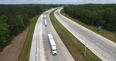 Volvo Trucks North America, in collaboration with FedEx and the North Carolina Turnpike Authority, successfully demonstrated on-highway truck platooning on N.C. 540 today as part of ongoing research collaboration.