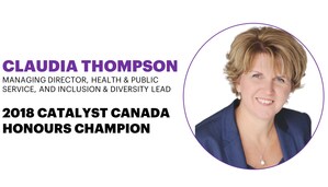 Accenture's Claudia Thompson Named a 2018 Catalyst Canada Honours Champion