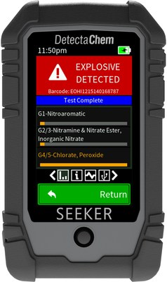 DetectaChem SEEKERetm EDK (Explosive Detection Kit): The U.S. Navy's sole Next Gen Hand Held Explosive Detector (HHED).