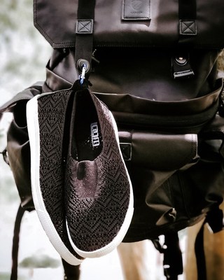 Lightweight Loom travel shoes even come with a carabiner so they can easily be clipped to luggage, a backpack or a purse for easy transport.