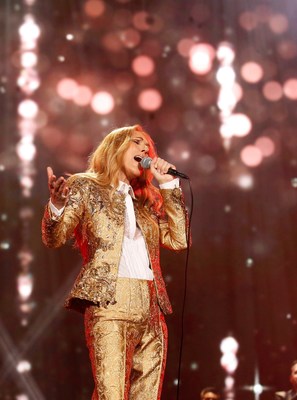 Celine Dion during her spectacular two-hour performance inside the Tokyo Dome