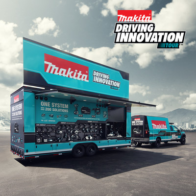 Makita is hitting the road with the Driving Innovation Tour, a new fleet of custom vehicles traveling across America and bringing tool users an interactive tool demonstration on wheels. (PRNewsfoto/Makita)