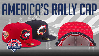 This upcoming Independence Day holiday week, MiLB teams from all 14 leagues will don custom-made American flag-inspired caps featuring their team logo in a red, white, blue and gold color scheme.