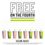 Clean Juice Celebrates the Fourth &amp; Offers Popular Smoothies Free of Charge All Day
