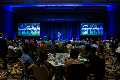 Rob Siegfried, Founder and CEO of The Siegfried Group, LLP, welcomes his employees to his Firm's 15th MY Journey® event, which focused on Compelling Connections.