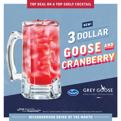 Applebee’s® Features New 3 DOLLAR Goose and Cranberry for July Neighborhood Drink