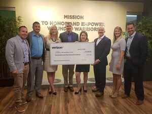 Verizon Presents Check in Support of Wounded Warrior Project Veterans