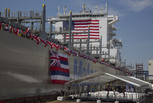 Matson Christens First Aloha Class Vessel 'Daniel K. Inouye' At Philly Shipyard