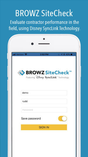 BROWZ to Launch New BROWZ SiteCheck™ Mobile App featuring Disney SyncLink™ Technology