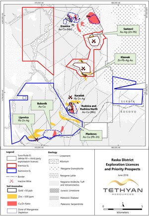 Tethyan Closes Acquisition of Taor and Commences Drilling at Kizevak in Southwest Serbia