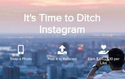 Belacam.com is a social media site where you get paid for the photos you post.