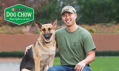 Purina Dog Chow launches 'Service Dog Salute' campaign to donate up to $500,000 for veterans and service dogs through Tony La Russa's Animal Rescue Foundation.