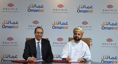 Equinix and Omantel signing ceremony of the new Oman joint venture on July 2, 2018.