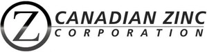 Canadian Zinc Provides Update and Prepares to Close $20 Million Financing