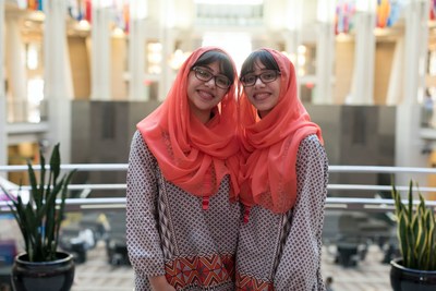 Maryam and Nivaal Rehman From Canada two of 21 Young Filmmakers to Direct #DREAMBIGPRINCESS Video Series Celebrating Female Trailblazers Attends the Girl Up Annual Leadership Summit in Washington D.C. at the Ronald Regan Building and International Trade Center on July 9, 2018.