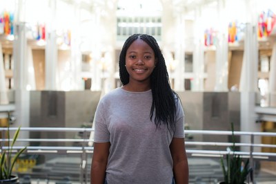 Tapiwa Maoni From Malawi One of 21 Young Filmmakers to Direct #DREAMBIGPRINCESS Video Series Celebrating Female Trailblazers Attends the Girl Up Annual Leadership Summit in Washington D.C. at the Ronald Regan Building and International Trade Center on July 9, 2018.