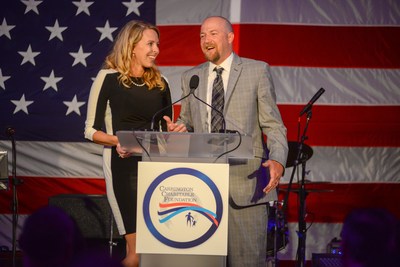 Carrington House Recipient and Stability Speaker U.S. Army Staff Sgt. Jesse Clingman and his wife Alexis.