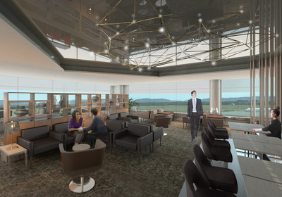 An artist's rendition of the interior of the new Maple Leaf Lounge at St. John's Airport. (CNW Group/Air Canada)