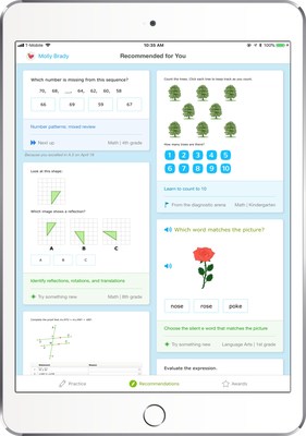 The latest version of the IXL iPad app provides personalized skill recommendations to help students make smart decisions about their learning.