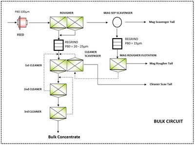 Figure 1 – Rougher and Cleaner Flowsheet (CNW Group/Nickel Creek Platinum Corp.)