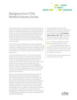 See information on the background of CTIA's Wireless Industry Survey and tables and charts reflecting selected top-of-the-line data.