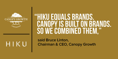 Canopy Growth to Acquire Hiku Brands to Strengthen Retail and Brand Portfolio (CNW Group/Canopy Growth Corporation)