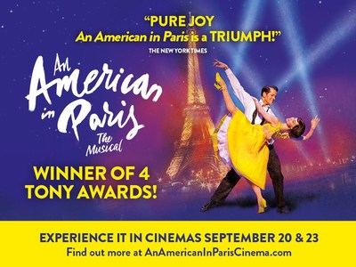 An American in Paris: The Musical in movie theaters on September 20 and 23