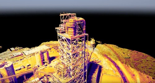 Structurally-detailed thermal 3D point cloud, created using 3DR Site Scan