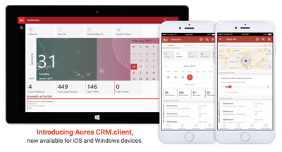 The new Aurea CRM.client helps sales, marketing and service teams seamlessly access essential CRM functionality on the platforms and devices they use most, making it easier to get work done on-the-go through one powerful app.