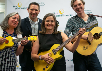 Sun Life Financial and Joel Plaskett launch the Sun Life Financial Musical Instrument Lending Library program at the Halifax Public Libraries. (CNW Group/Sun Life Financial Canada)