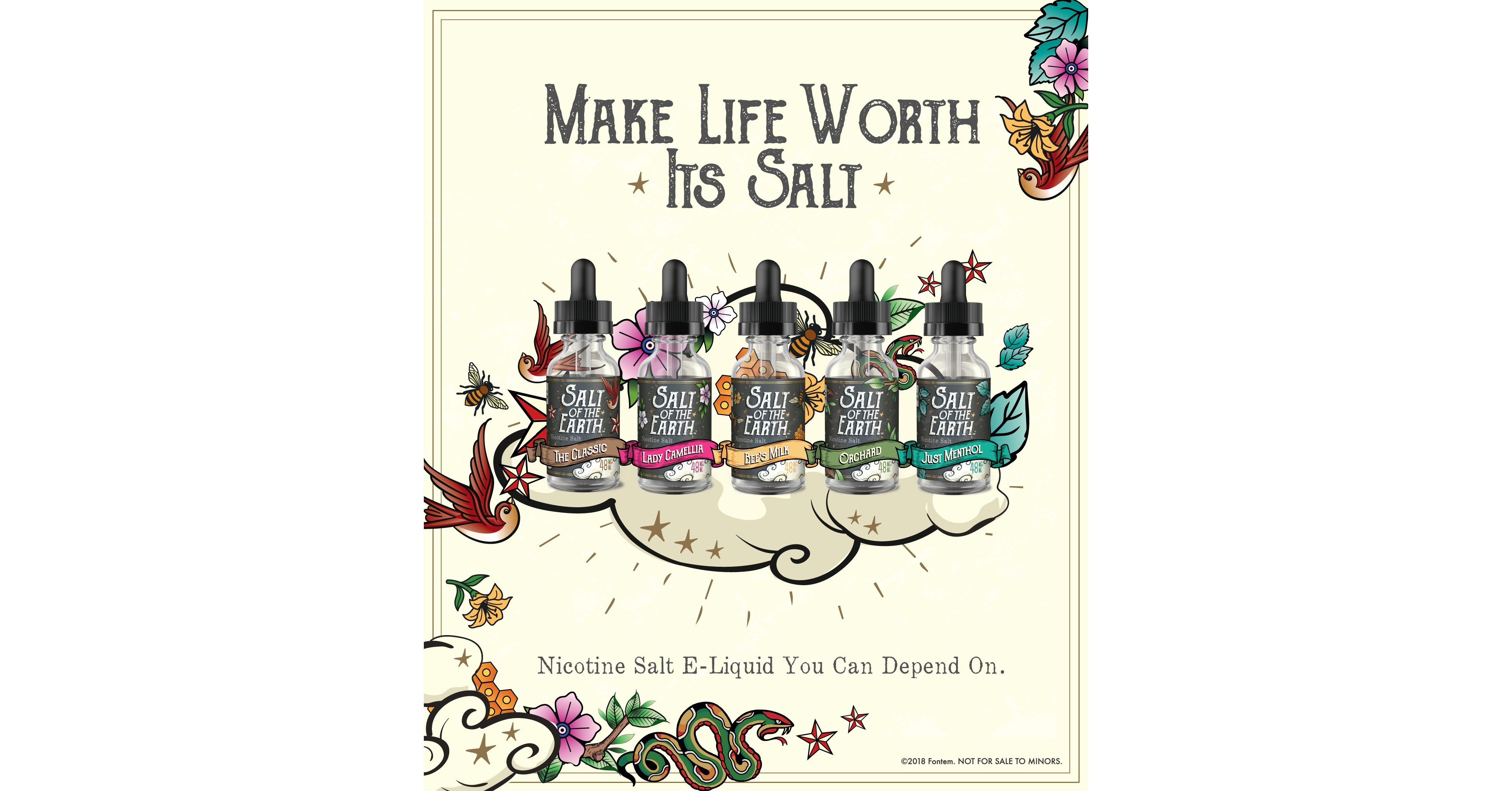 Introducing Salt of the Earth: New Line of Nicotine Salt E-Liquids