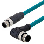 L-com Now Stocking Right-Angle M12 Cable Assemblies for Confined Space Industrial Connectivity Applications