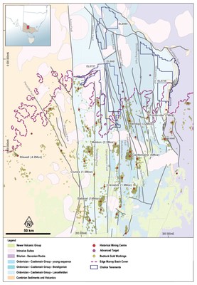 Figure 3. Bendigo Zone regional geology and Chalice tenure (CNW Group/Chalice Gold Mines Limited)