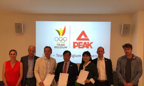 Peak sport and the Belgian Olympic committee signed an agreement on strategic cooperation in Brussels.